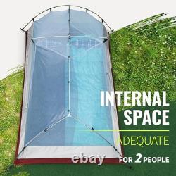 2-Person Waterproof Camping Tent Red Wine