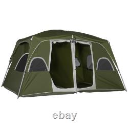 2 Room Camping Tent, Family Tent 4-8 Person with Large Mesh Windows, Easy Set up