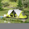 2 Room Camping Tent With 2000mm Waterproof Rainfly & Screen Panels