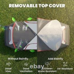 2 Room Camping Tent with Waterproof Rainfly & Screen Panels Grey