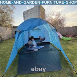 2 to 3 Man Tunnel Camping Tent with Porch Vestibule Rainfly & Air Vents Shelter