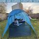 2 To 3 Man Tunnel Camping Tent With Porch Vestibule Rainfly & Air Vents Shelter
