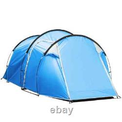 2 to 3 Man Tunnel Camping Tent with Porch Vestibule Rainfly & Air Vents Shelter