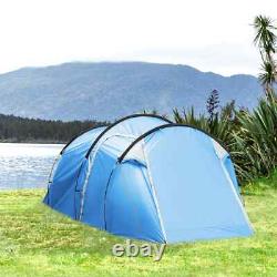2 to 3 Man Tunnel Camping Tent with Porch Vestibule Rainfly & Air Vents Shelter
