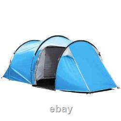 2 to 3 Man Tunnel Camping Tent with Porch Vestibule Rainfly & Air Vents Shelter