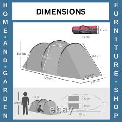 2 to 3 Person Dome Camping Tent with Screened Porch Waterproof Family Shelter