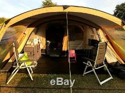 2017 Kampa Studland 8 pro classic Polycotton Large Air tent inc zip on canopy