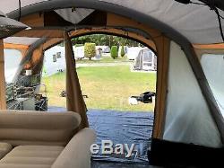2017 Kampa Studland 8 pro classic Polycotton Large Air tent inc zip on canopy