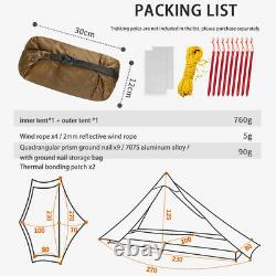 2021 New Version Lanshan 1 Ultralight Camping 3 Season 15D Silnylon Rodless Tent