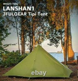 2022 New Version 3F UL GEAR Lanshan 1 Ultralight Camping 3 Season 15D Silnylon