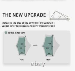 2022 New Version 3F UL GEAR Lanshan 1 Ultralight Camping 3 Season 15D Silnylon