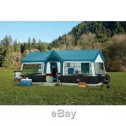 20X12' NEW Camping Blue Instant Family Cabin 3 Room Large Sealed 12 person TENT