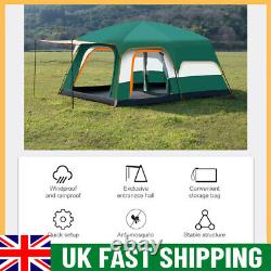 210T Large Camping Tent 8-10 Person Double Layer Camping Tent 149.6x102.4x72.8in