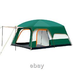 210T Large Camping Tent 8-10 Person Double Layer Camping Tent 149.6x102.4x72.8in