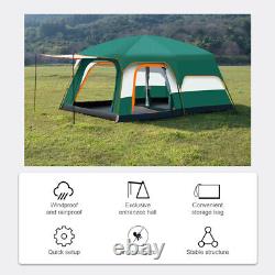 210T Large Camping Tent 8-10 Person Double Layer Camping Tent 149.6x102.4x72.8in