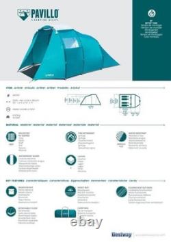 22283272 Pavillo Family Dome 4 Tunnel Tent 4 Person 400cm x 255cm x180cm Coleman