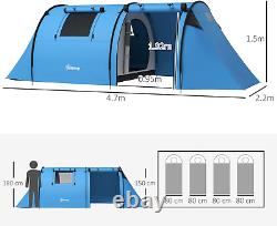 3-4 Man Camping Tent, Large Family Tent with Bedroom and Living Room, 3000Mm Wat