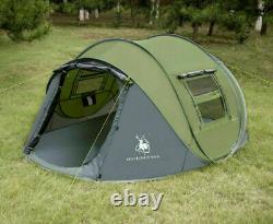 3-4 Man Portable Pop Up Tent Waterproof Family Outdoor Camping Hiking Tent