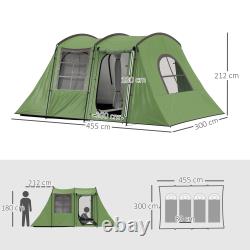 3-4 Man Tunnel Tent with Sewn in Groundsheet, 3000mm Waterproof