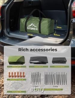 3-4 Mantent with Porch, Pu3000Mm Waterproof Family Camping Tent