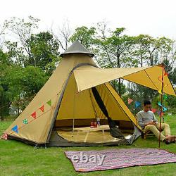 3-4 People Tent Indian Bell Tepee Style Pyramid & Large Canopy Sunshade