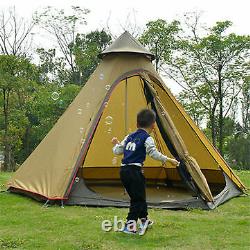 3-4 People Tent Indian Bell Tepee Style Pyramid & Large Canopy Sunshade