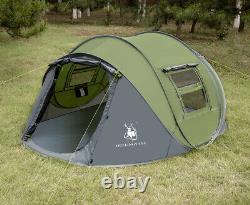 3-4 Person Camping Dome Tent Waterproof Spacious Outdoor Hiking Backpacking UK