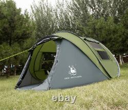 3-4 Person Camping Dome Tent Waterproof Spacious Outdoor Hiking Backpacking UK