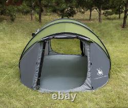 3-4 Person Camping Dome Tent Waterproof Spacious Outdoor Hiking Backpacking UK