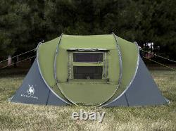 3-4 Person Camping Dome Tent Waterproof Spacious Outdoor Hiking Backpacking UK