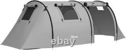 3-4 Person Camping Tent Large Family Tunnel Waterproof 3000mm with 2 Rooms