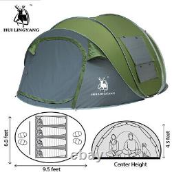 3-4 Person Easy Pop Up Tent Waterproof Instant Family Tents for Camping Hiking