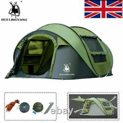 3 4 Person Family Large Tent Camping Instant Pop Up Tent Picnic Hiking 3 Season