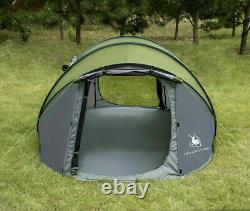 3-4 Person Large Family Instant Pop Up Tent Camping Hiking Tent Outdoor Shelter