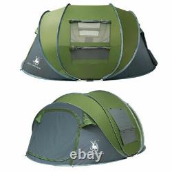 3-4 Person Man Pop Up Tent Camping Large Family Hiking Tents Outdoor Waterproof