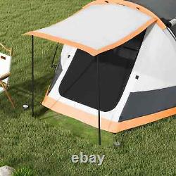 3-4 Person Tunnel Camping Tent 2000mm Waterproof Family Shelter with Carry Bag