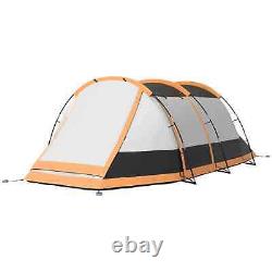 3-4 Person Tunnel Camping Tent 2000mm Waterproof Family Shelter with Carry Bag