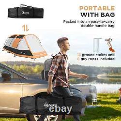 3-4 Person Tunnel Camping Tent 2000mm Waterproof Family Shelter with Carry Bag