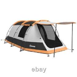 3-4 Person Tunnel Camping Tent 2000mm Waterproof Family Shelter with Carry Bag