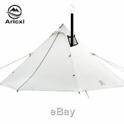 3-4 Person Ultralight Outdoor Camping Teepee 20D Silnylon Pyramid Large Tents