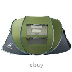 3-4Person Instant Pop Up Camping Beach Outdoor Hiking Tent Camping Shelter Green