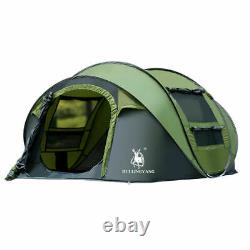 3-4Person Instant Pop Up Camping Beach Outdoor Hiking Tent Camping Shelter Green