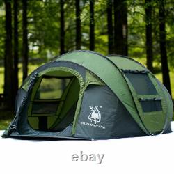 3-4Person Man Family Instant Pop Up Tent Breathable Outdoor Camping Hiking Green