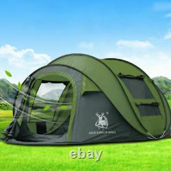 3-4Person Man Family Instant Pop Up Tent Breathable Outdoor Camping Hiking Green