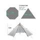 3-6 Person Ultralight Outdoor Camping Teepee 20d Silnylon Pyramid Tent Large