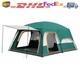 3 Door 2 Room Large Family Cabin Tents 8-12 Person Camping Tent With, Green