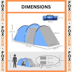 3 Man Camping Tent Two Room Air Vents Family Hiking Shelter 2 Room Tent FOXDEN