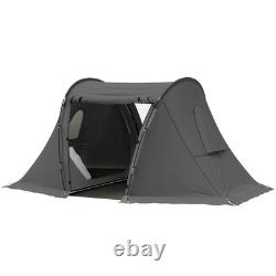3 Man Camping Tent with 2 Bedrooms Waterproof Family Dome Tent Festival FOXDEN