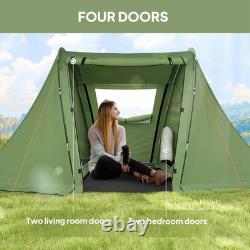 3 Man Dome Tent 3000mm Waterproof Windows Sewn-in Groundsheet Multi Room FOXDEN