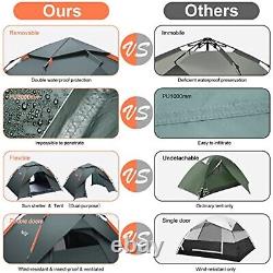 3 Man Person Automatic Pop Up Ultralight Dome Tent 4 Seasons Water & Windproof